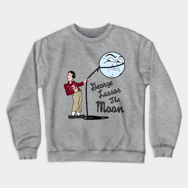 George Lassos The Moon - It's a wonderful life tribute Crewneck Sweatshirt by Gimmickbydesign